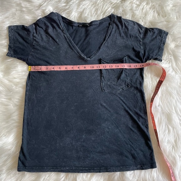 Truly Madly Deeply | XS Women’s Black T-Shirt with White Wash Design and Pocket - Picture 7 of 9